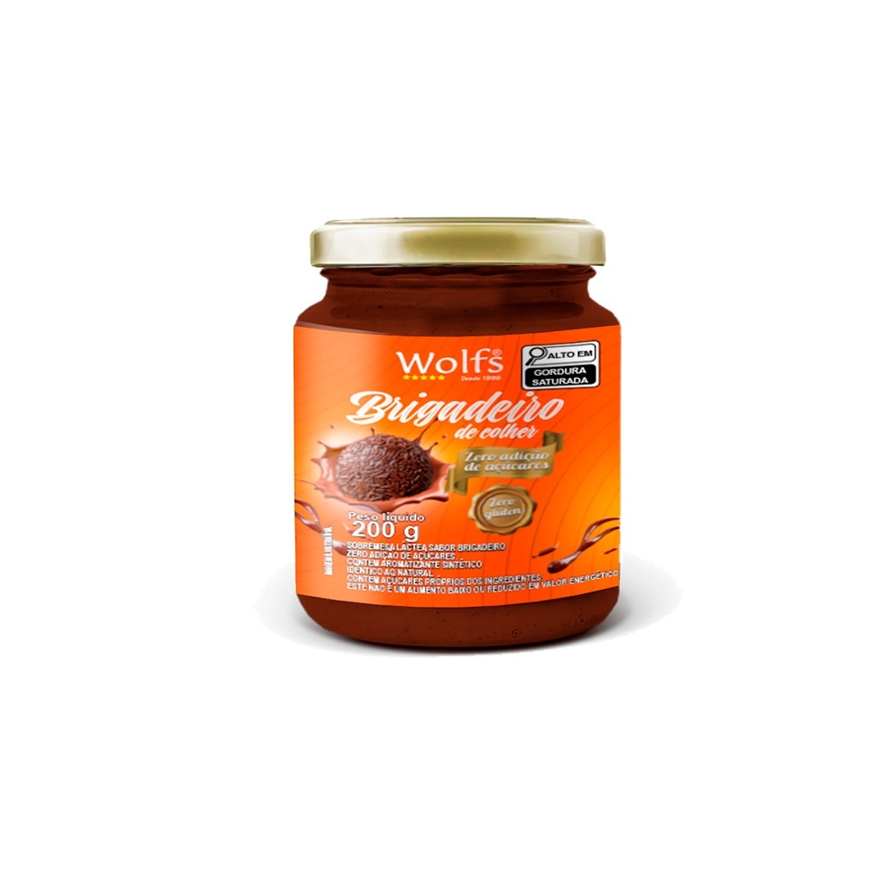 CREME BRIGADEIRO DE COLHER WOLFS ZERO AÇUCAR POTE 200g