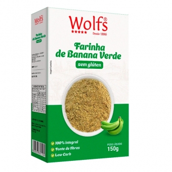FARINHA DE BANANA VERDE SEM GLÚTEN WOLFS 150G