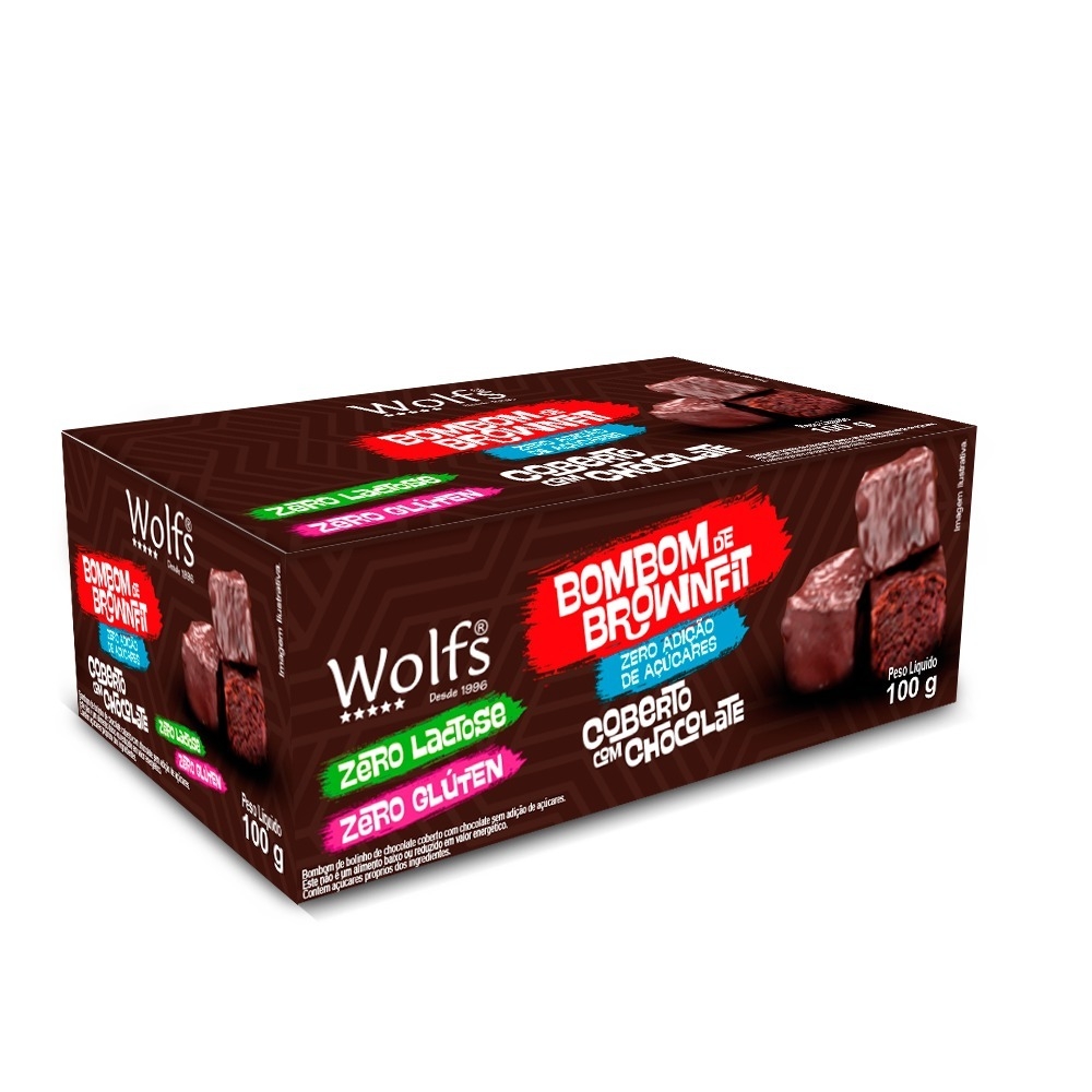 BROWNIE COBERTO COM CHOCOLATE MEIO AMARGO 100g  (DISPLAY)