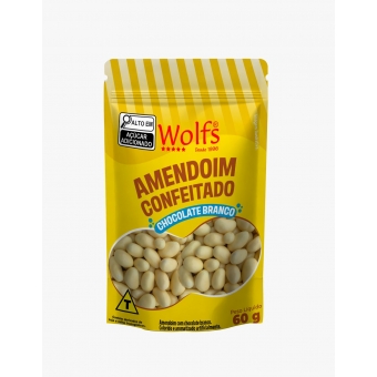 AMENDOIM CONFEITADO CHOCOLATE BRANCO 60G PAUCH