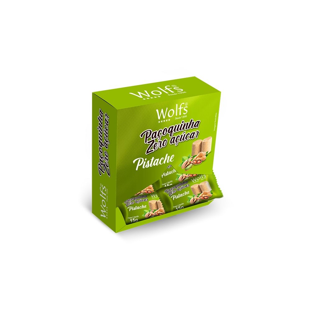 PAÇOCA COM PISTACHE ZERO ACUCAR 360g DISPLAY