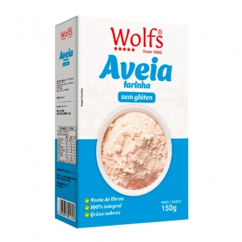 FARINHA DE AVEIA SEM GLÚTEN WOLFS 150G