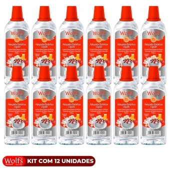 KIT COM 12 UNIDADES DE ADOCANTES WOLFS CICLAMATO E SACARINA 100ML