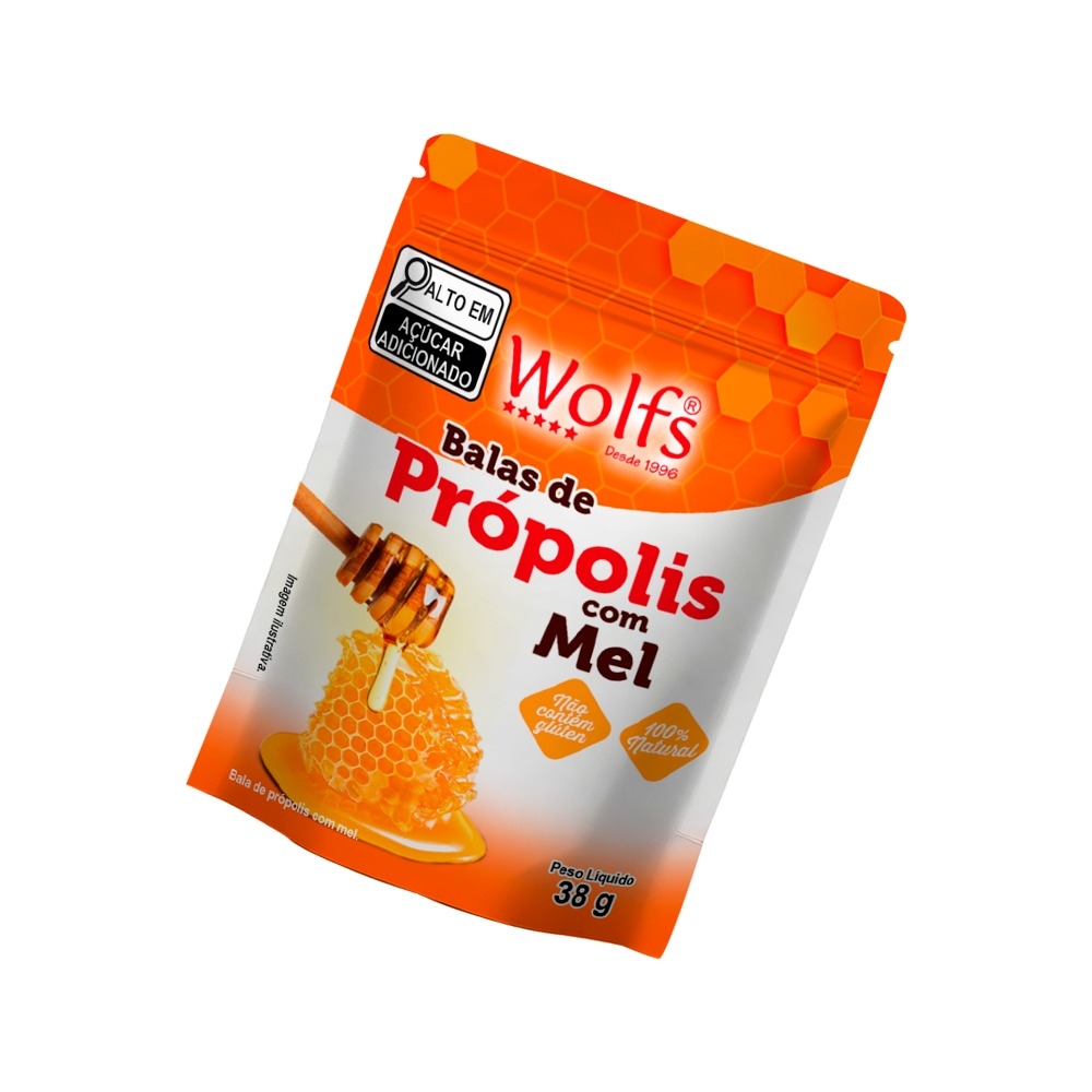 BALAS DE PROPOLIS COM MEL 0,38g