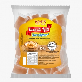 DOCE DE LEITE WOLFS ZERO AÇUCAR 150G (TABLETINHOS)