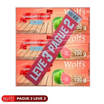 KIT PROMOCIONAL PAGUE 2 LEVE 3 DE GOIABADA ZERO ACUCAR WOLFS