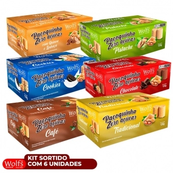 KIT SORTIDO COM 6 UNIDADES DE PACOCA ZERO ACUCAR DE 120G CADA