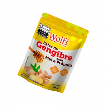 BALAS DE GENGIBRE COM MEL E PROPOLIS 0,38g