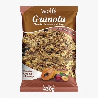 GRANOLA MAMÃO, AMEIXA E LINHAÇA 430G
