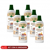 KIT COM 6 UNIDADES DE ADOCANTES WOLFS 100% STEVIA 100ML