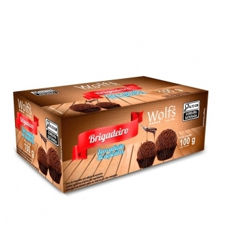 BRIGADEIRO WOLFS ZERO AÇUCAR 100g DISPLAY