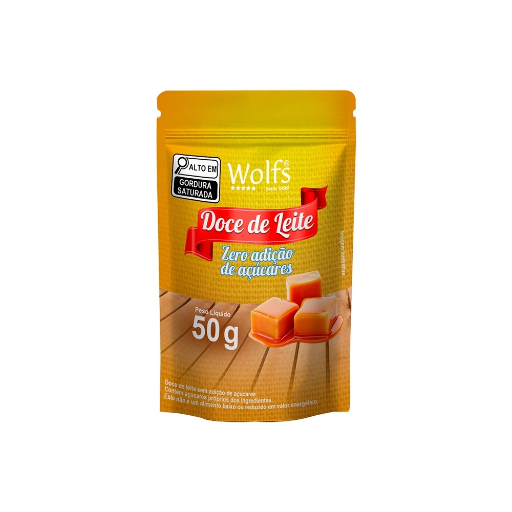 DOCE DE LEITE WOLFS ZERO ACUCAR 50G