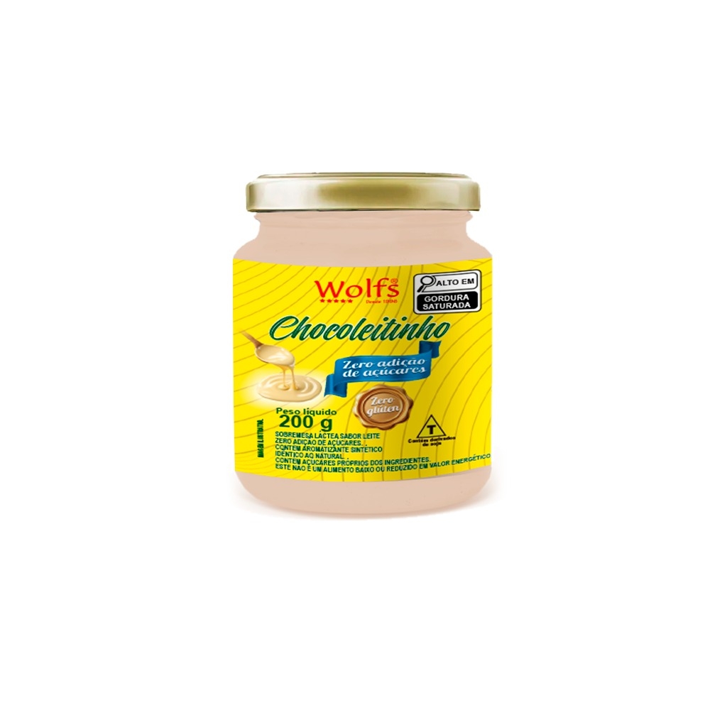 CREME CHOCOLEITINHO WOLFS ZERO AÇUCAR POTE 200g